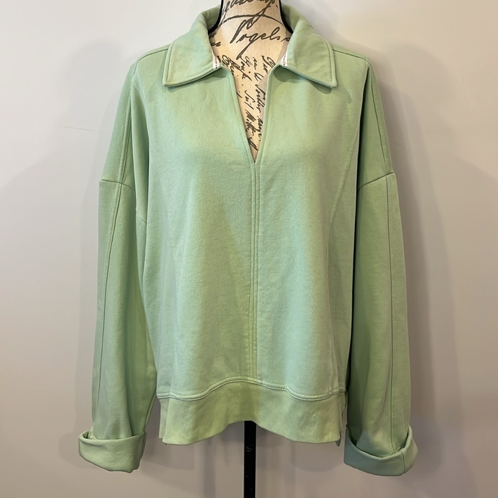 Anthropologie Pilcro Johnny Collar pullover sweatshirt XL - Picture 4 of 10